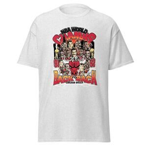 1992 Chicago Bulls Back To Back  World Champions T-Shirt- Ash Grey